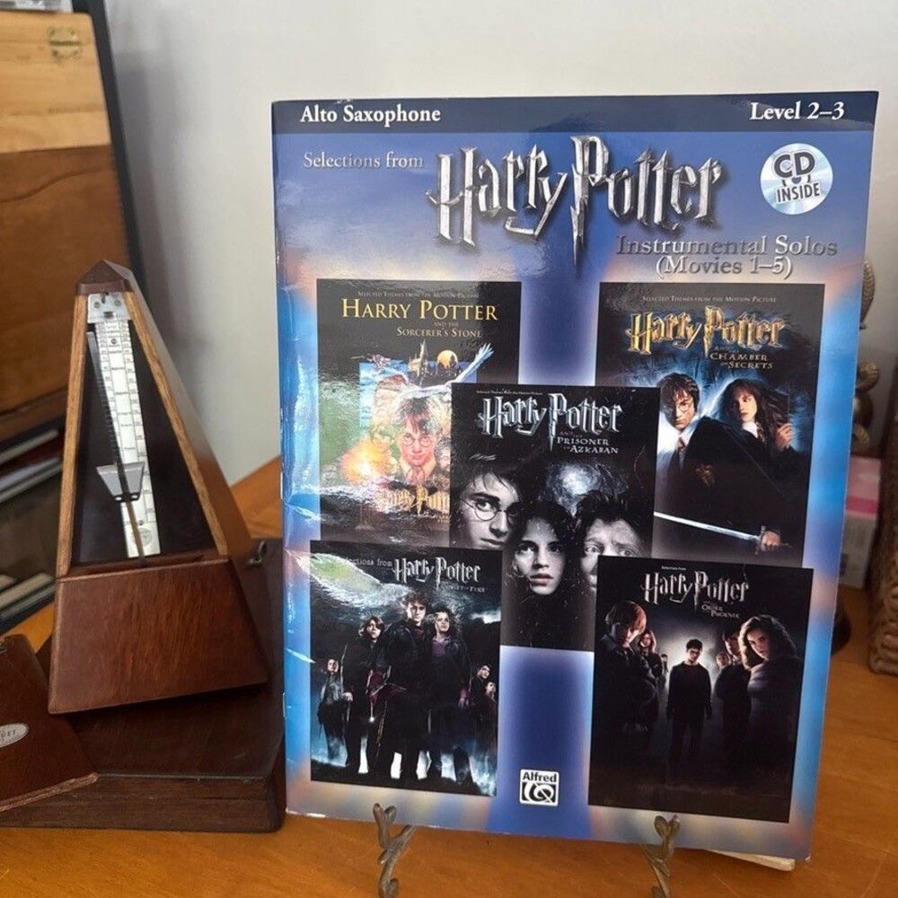 Harry Potter Instrumental Solos Movies 1-5 Alto Sax Sheet Music SongBook & CD